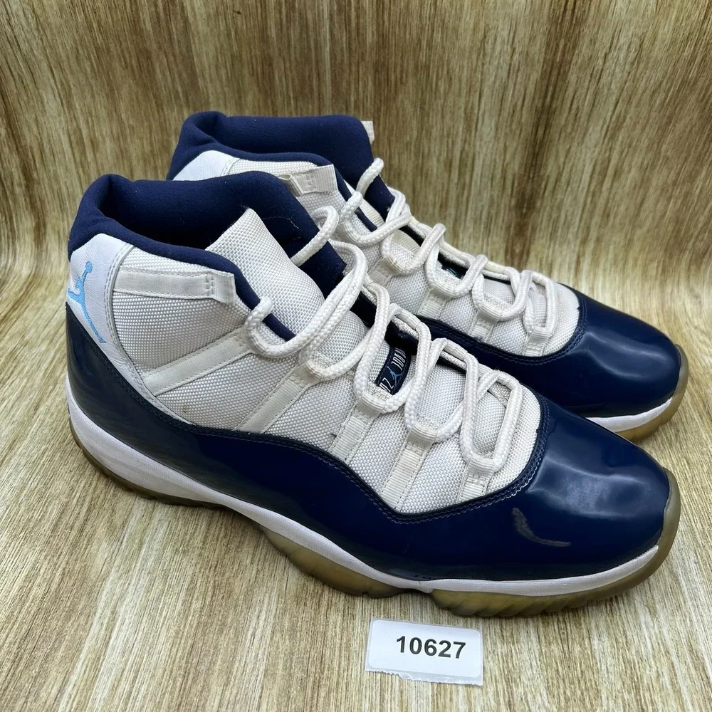 Nike Air Jordan 11 Retro Win Like 82 Men's Size 14 White Navy Blue 378037-123